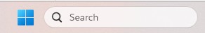 Showing windows search bar